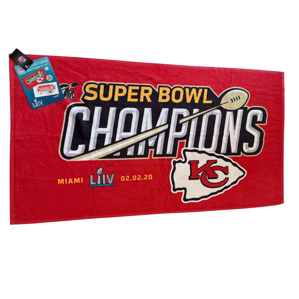 Kansas City Chiefs Super Bowl LIV Champions Gym Towel WinCraft 22x42 NFL NEW NWT